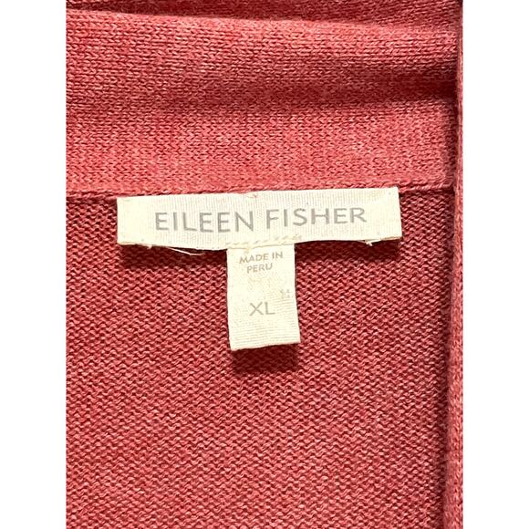 EILEEN FISHER Pink Cardigan Size XL 100% Cotton - Picture 3 of 7